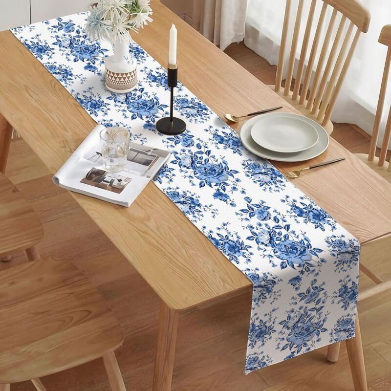 Сине-белый фарфоровый настольный флаг — фото 14