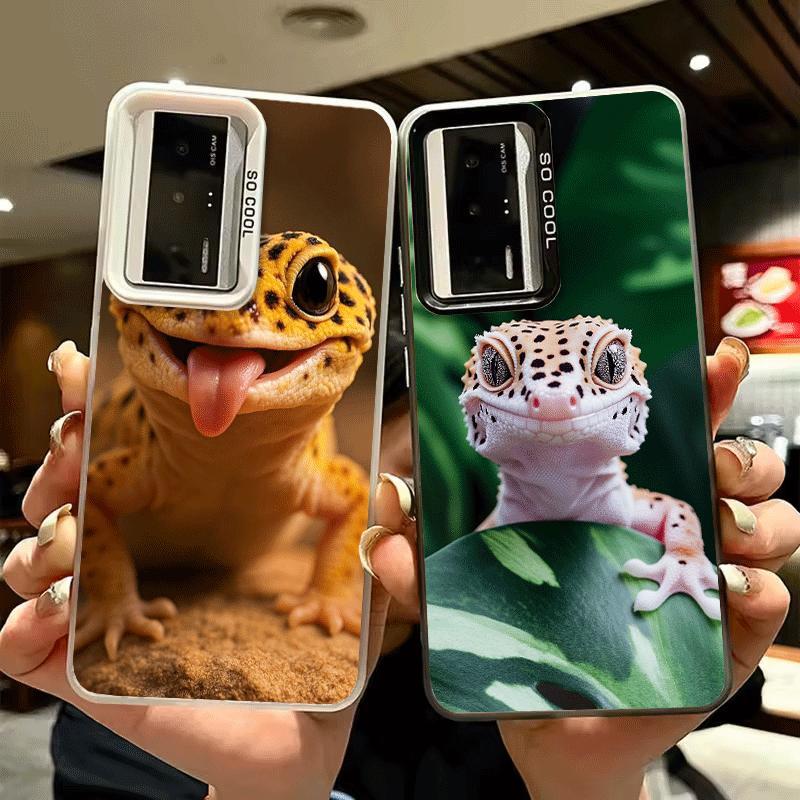 Lizards Geckos Cute Pet Shockproof Phone Case for Xiaomi Poco X7 X6 X5 X3 Pro F7 Ultra M8 Redmi 15C 15 14C 13C 12C 10C 13 12 10