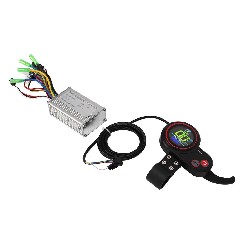 36V 48V 15A Motor Brushless Controller and LCD Display Kit for Electric Bikes Scooters 22.2mm Handlebars