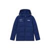 Fila Letter Logo Printed Hooded Down Jacket Men Outerwear Deep-Cobalt-Blue F11M149901FBU
