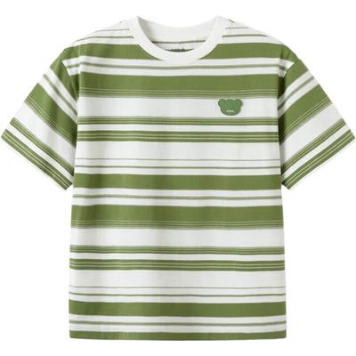 Balabala Boys' Striped Cotton Short-Sleeve T-Shirt