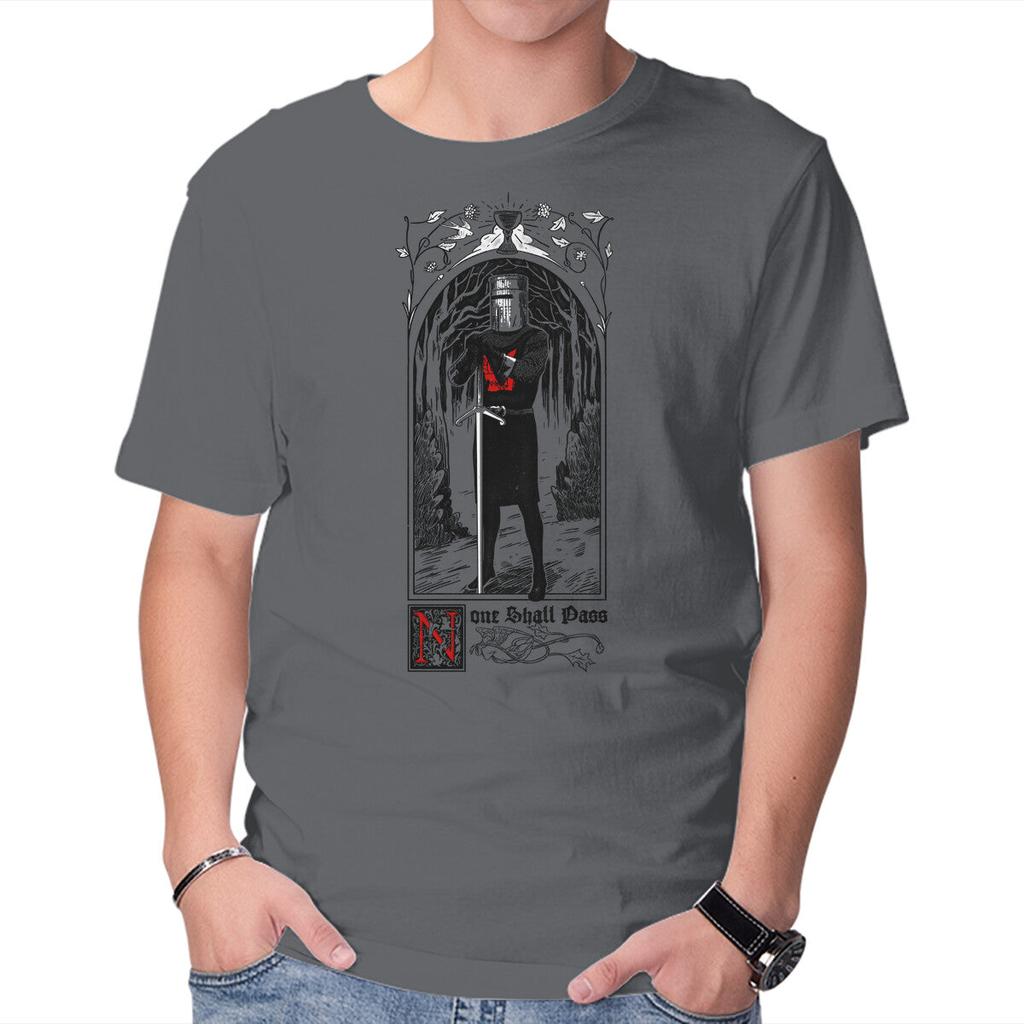 Unisex Crew Neck T-Shirt None Shall Pass Graphic Short Sleeve Casual Tee