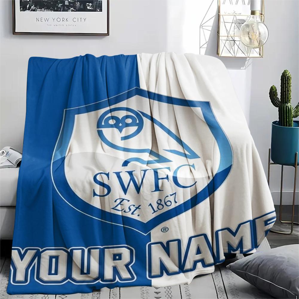 1PC Custom Name Sheffield Wednesday Patterned Flannel Blanket Suitable For All Seasons for Home Decor Warmth and Comfort Gifts Holiday Present