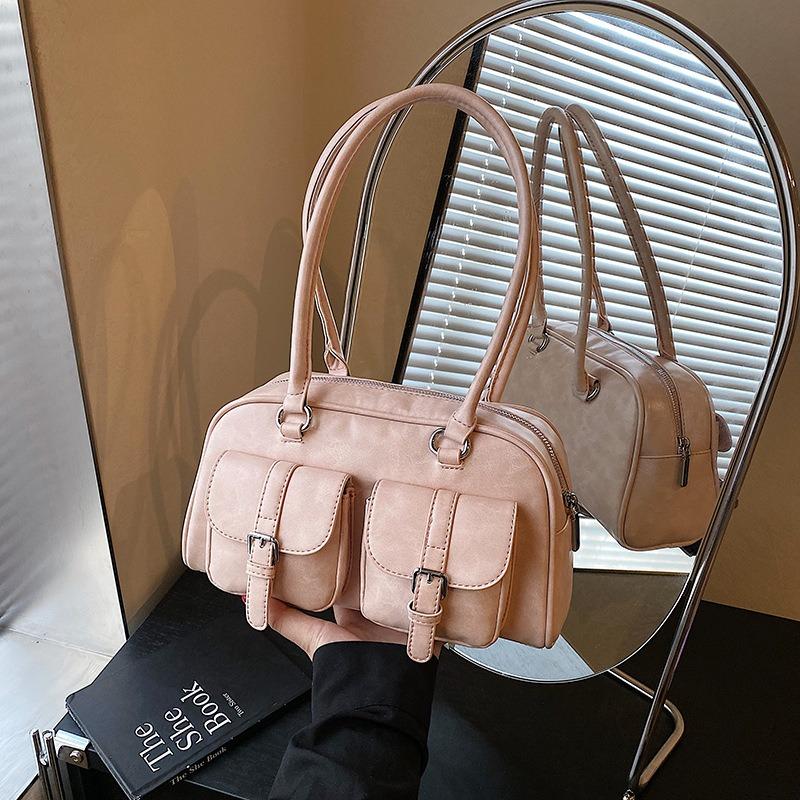 Premium bag women's new spring and summer niche simple portable bowling bag versatile shoulder bag