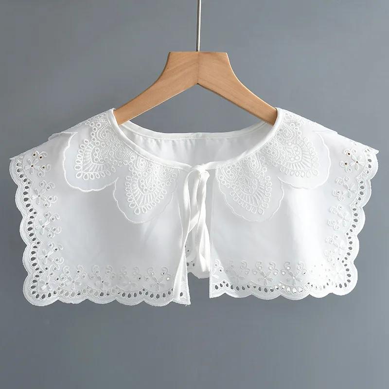 

Женские ажурные поддельные воротники, формальная рубашка, блузка, съемный воротник, кружевной лацкан, платье-рубашка, накидки на плечи, поддельный воротник