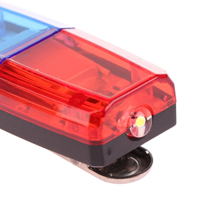 LED Skulderlampe Rød Blå Forsiktighetslys Nødlys Politilys Blinkende Skulderlampe USB Oppladbar Skuldervarsling