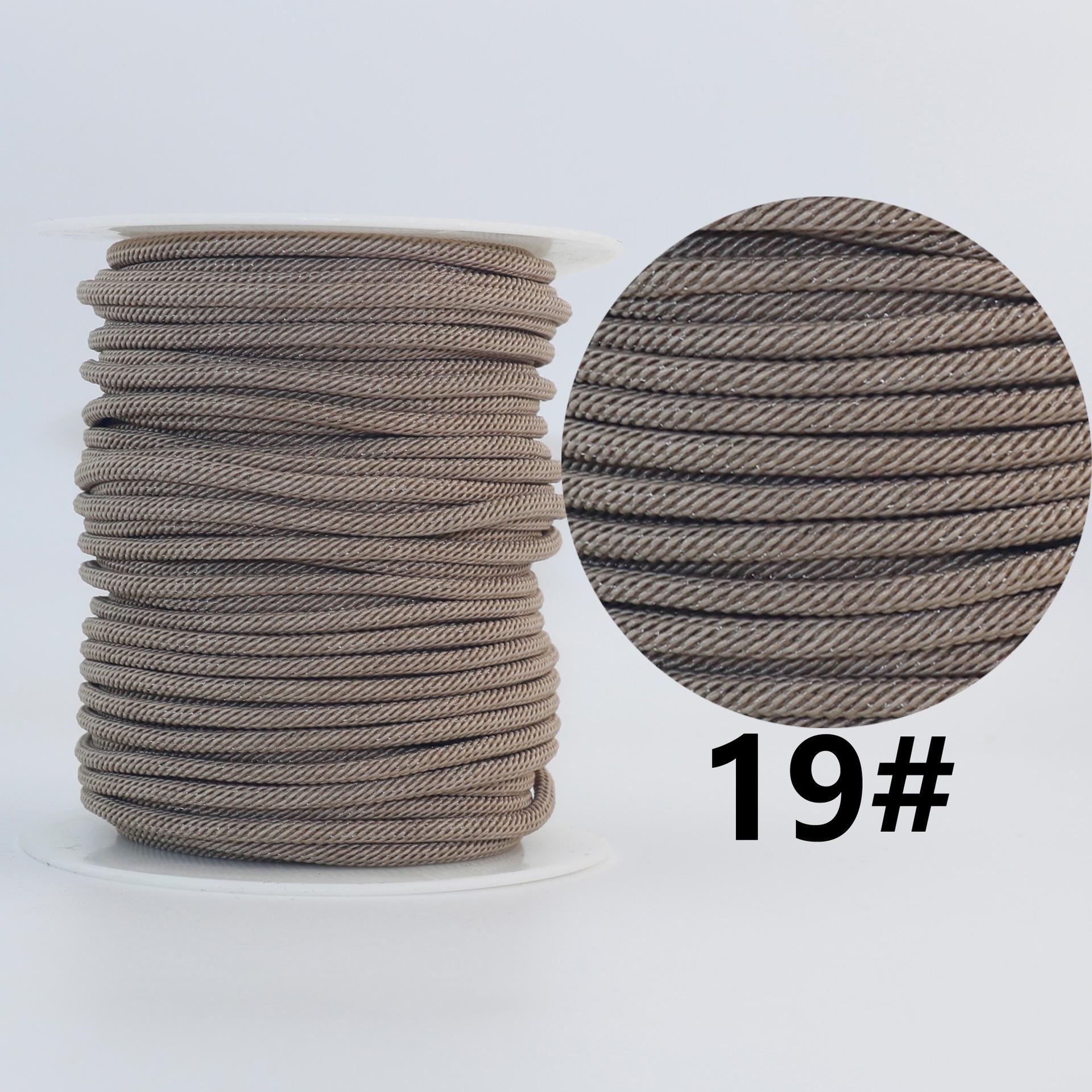 

3 мм Міланський шнур для DIY ювелірних виробів: Рулон нейлонового шнура з жадеїту для намиста, браслета та аксесуарів для пряжі для сумки 3mm, approx 30m per roll