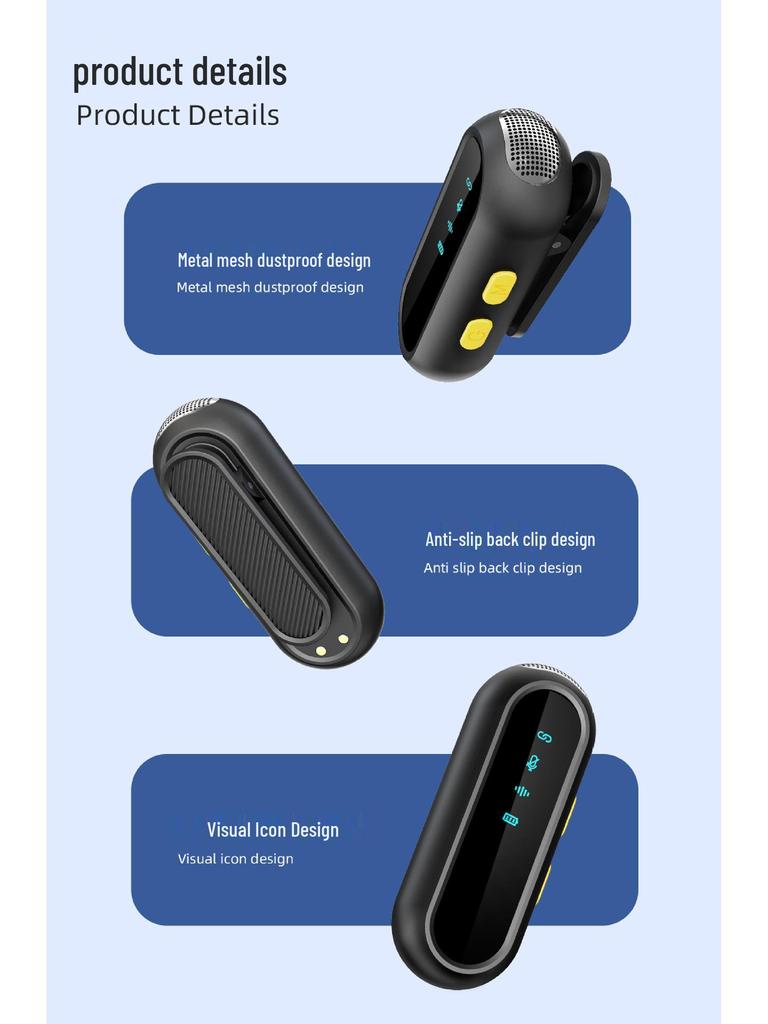K11 Wireless Lavalier Microphone with Smart Noise Reduction, Live Streaming, Charging Case, and One-to-Two Feature.