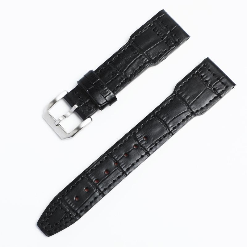 Wan Guo Top Layer Leather Bamboo Pattern Watch Strap for IW Little Prince Pilot Series (20mm, 21mm, 22mm)