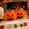 Pumpkin Candy Bag Halloween Drawstring for Kids Trick or Treat Bag Spooky Sack Reusable Non Woven Fabric Goodie Party Favors