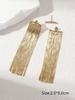 1 Pair Women'S Metal Chain Tassel Earrings, Simple And Elegant Pendant Earrings, Fashionable Jewelry Accessories