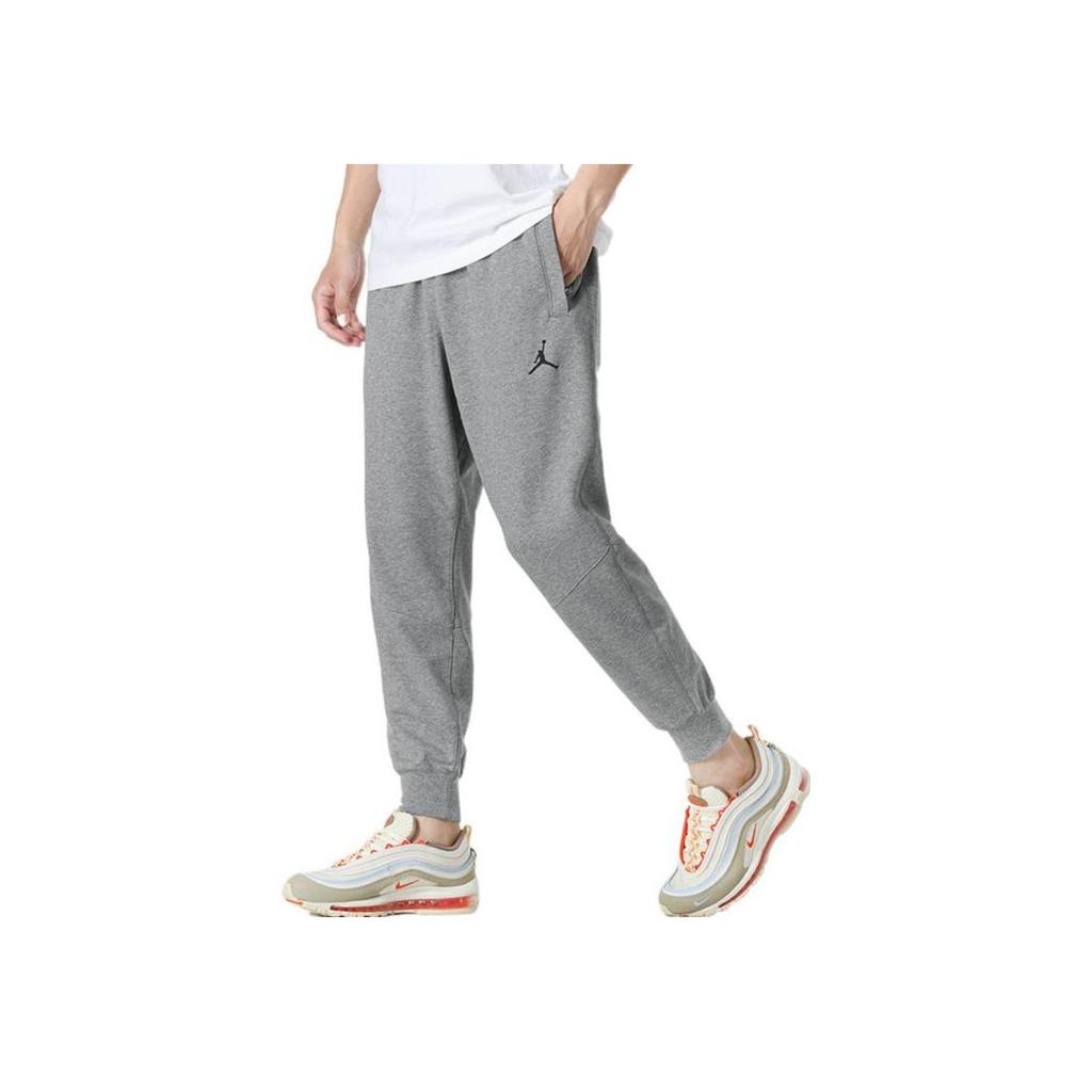 Jordan FW22 Solid Color Logo Print Joggers With Elastic Waist Men Bottoms Grey DQ7333-091
