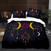 Ancient Sun Moon Duvet Cover Set King Queen Size Purple Lilac Colorful Galaxy Psychedelic Boho Mandala Polyester Bedding Set