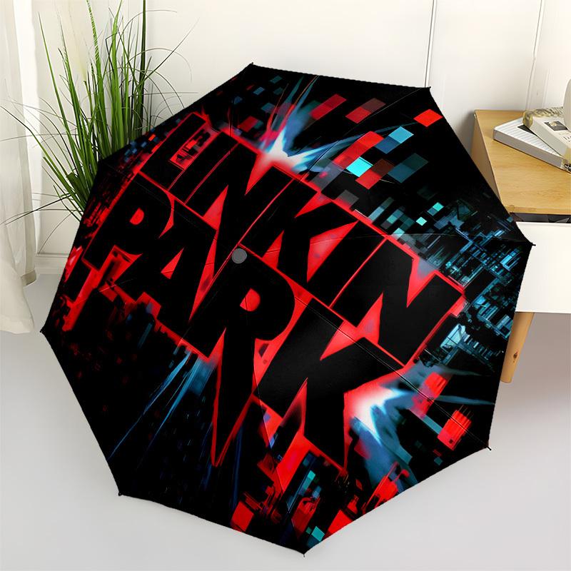 

Linkin Park, Digital Art Automatic Opening and Closing, 8 rib Structure Portable Umbrella, Suitable for Men and Women in All Seasons Perfec