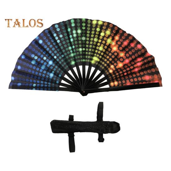 

Светоотражающий складной веер, большой портативный ручной вентилятор, летний охлаждающий вентилятор, украшение для танцевального представления, аксессуары для вечеринок F