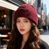 Cute wool hat autumn and winter warm pullover hat versatile ear protection cold hat