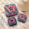 Heart Star Pattern Plush Table Top Storage Bag Portable Pen Multifunction Bag