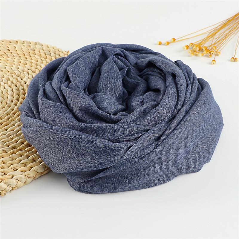 37 Color Plain Big Size Fringe Cotton Viscose Scarf Lady Warme Soft Shawls And Wraps Pashmina Stole Female Kerchief Muslim Hijab