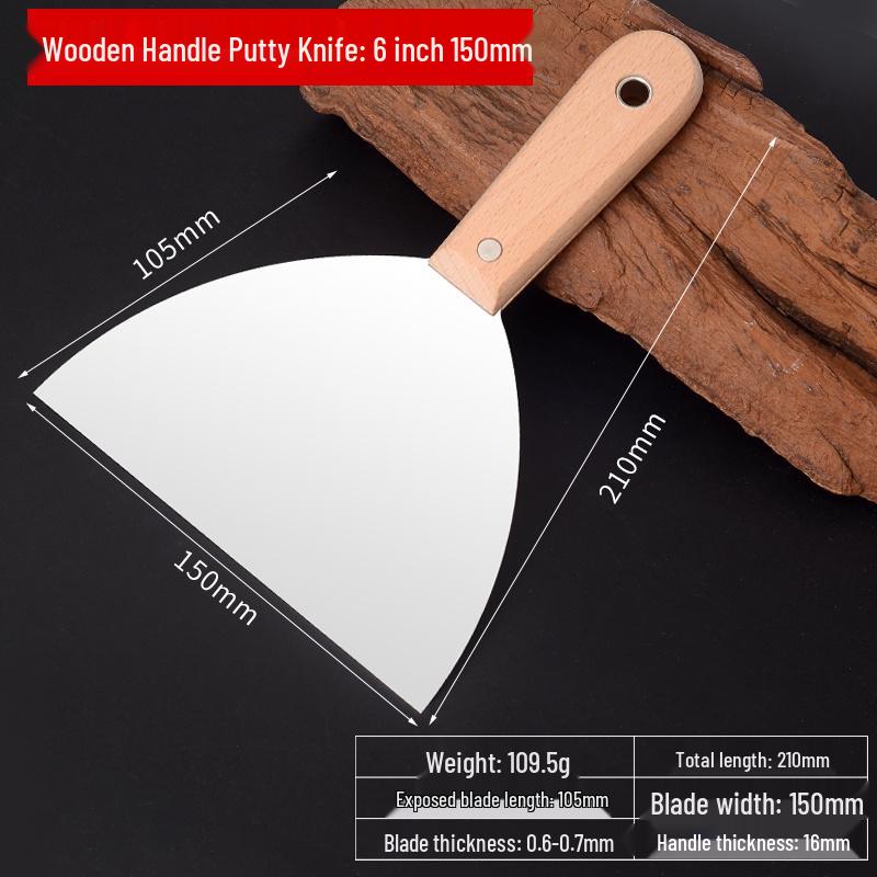 Stainless Steel Putty Knife Set: Scraper, Trowel, and Spatula for Painting and Wall Repair