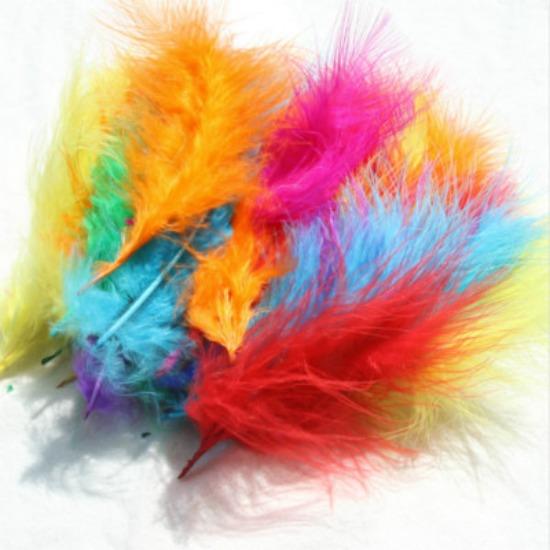 50Pcs Feather Perennial Diy Color Full-Fleece Feather Turkey Feather Jewelry Accessories Materials From 50 Pieces
