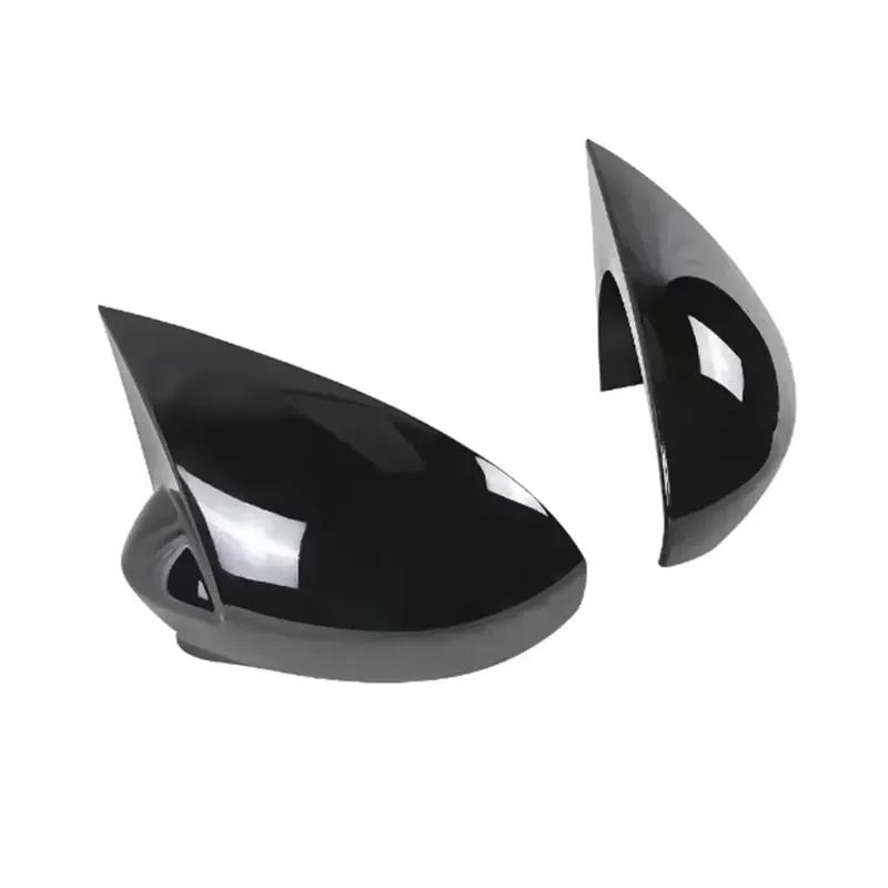 For Fiat Punto 500 2009 2010 2011-2018 ABS Car Rearview Side Mirror Cover Wing Cap Exterior Door Trim Adhesive Sticker Parts