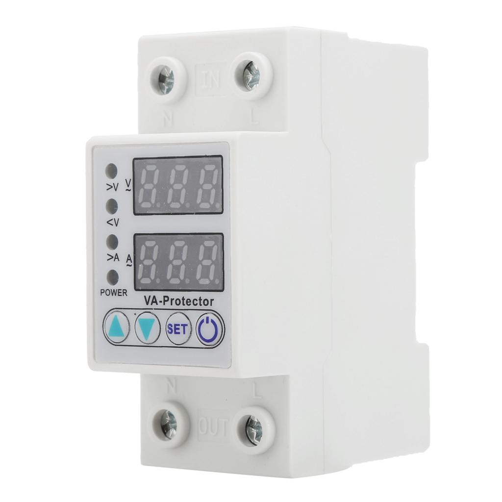 VA‑63A Overvoltage Undervoltage Protector LED  Display Self‑Reset Current Protector AC 220V