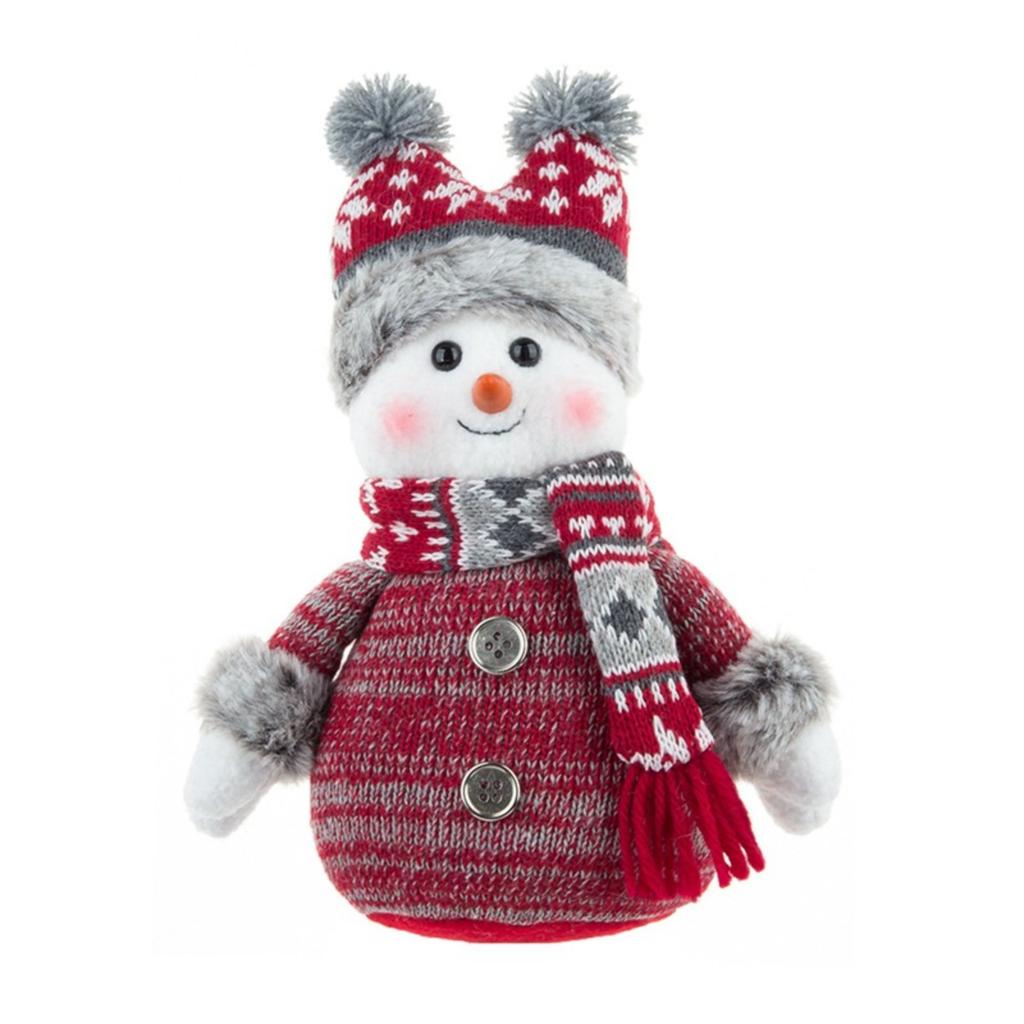 Doll Hat Scarf Snowman Doll Window Display Cute Christmas Snowman Cloth Doll