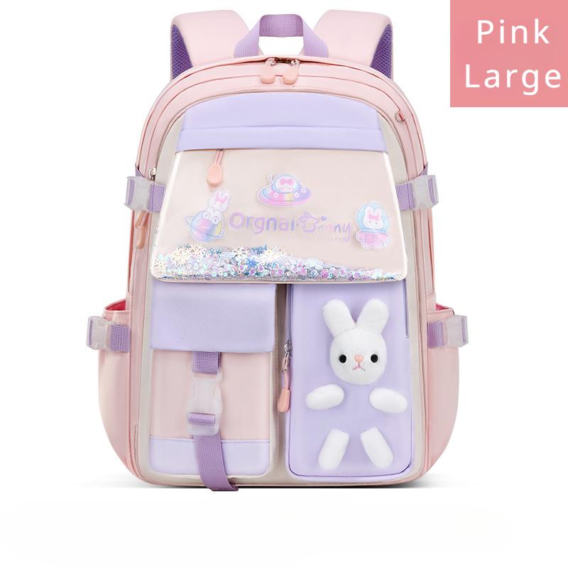 Fashion Quicksand Refrigerator Door Open Schoolbag Elementary Junior High School Girl's Backpack for Grade 1 3 6 9 Children Leisure Travel Rucksack