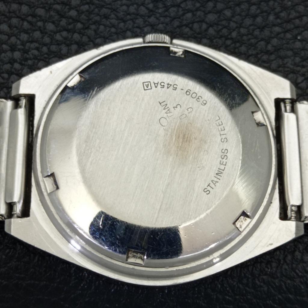 AUTOMATIC VINTAGE SEIKO 5 JAPAN 6309A MENS ARABIC RED COLOR DIAL WATCH A701213-5 R206a-a701213