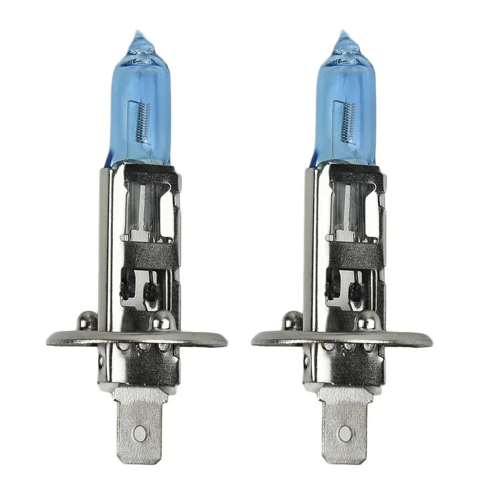 2Pcs H1 100W 12V Super Bright 4300K White Fog Lights Halogen Bulb Car Headlight Lamp Car Driving Light Car Styling Parking Auto