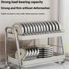 Kitchen Dish Drying Rack 2/3 Tiers Kitchen Utensils Storage Rack Bowls Knife Fork Pot Holder Dinnerware Storage Rack