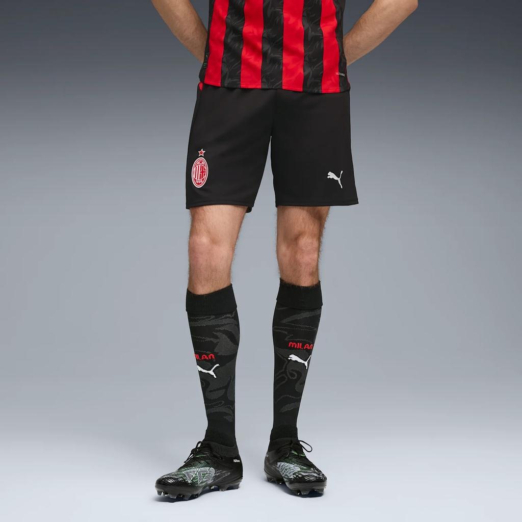 Puma X AC MILAN , LIANMINGKUAN ACMSHORTS SS25 DryCELL Soccer Bottom Men's Black/Red 779987-04