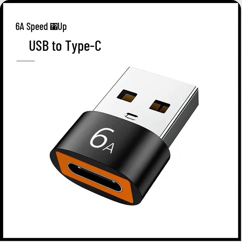 USB To Type-C Adapter: 6A Fast Charging Data Cable, Compatible with Huawei and Apple Devices