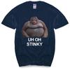 Uh Oh Stinky Poop Dank Memes Le Monke T Shirt Summer Fashion Tshirt Men Cotton Tops Euro Size Boys Gifts