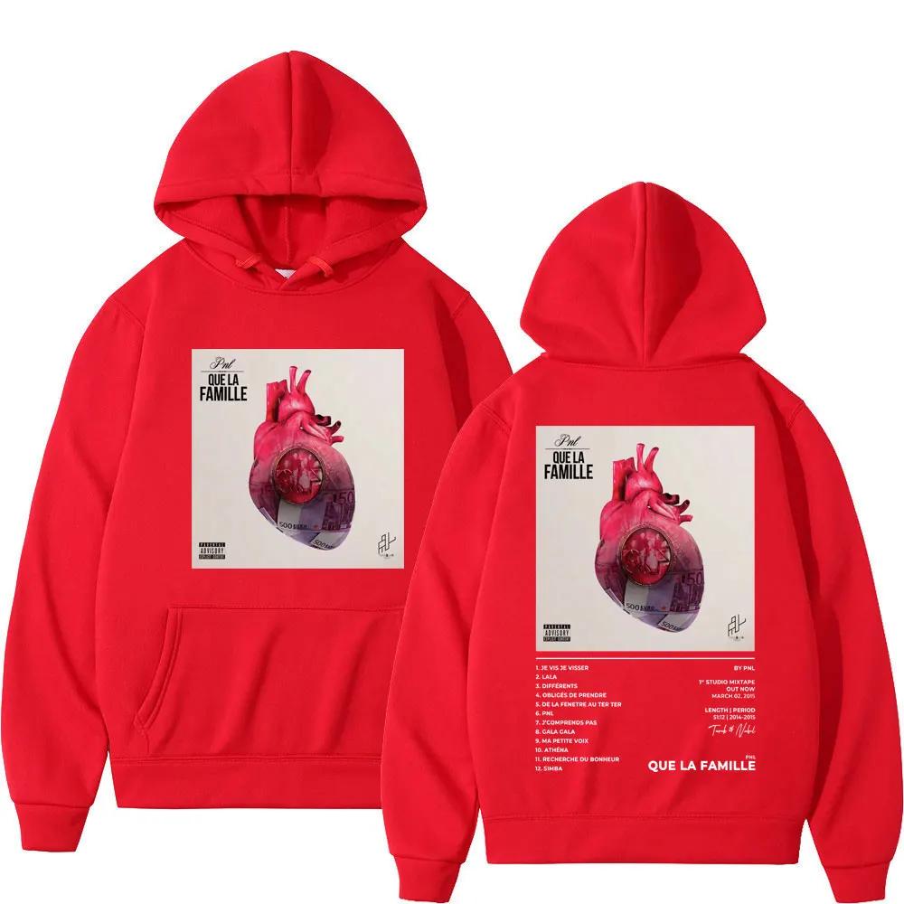 French Rap Group PNL Que La Famille Album Graphic Hoodies Unisex Hip Hop Trend Sweatshirts High Street Fashion Loose Pullovers