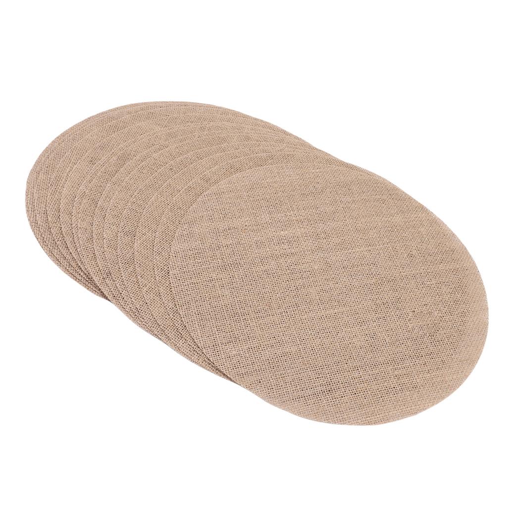 13 Pcs Burlap Placemat 12 Inch Round Rustic Jute Table Mat for Rural Wedding Farmhouse Gathering