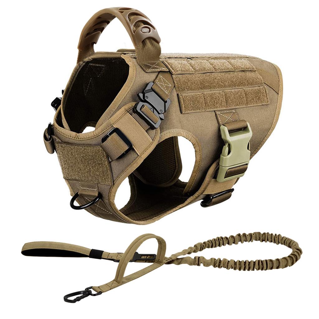 Set mit Geschirr und Leine für große Hunde, Haustier, Deutscher Schäferhund, Malinois, Trainingsweste, Hundegeschirr und Halsband für mittelgroße und große Hunde