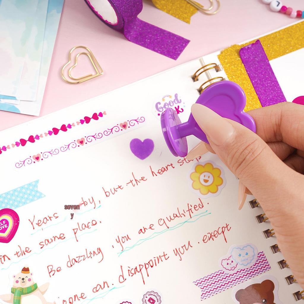 DIY Sada na deník pro dospívající dívky: Dárková krabička se scrapbookingovými samolepkami k narozeninám Deníková sada