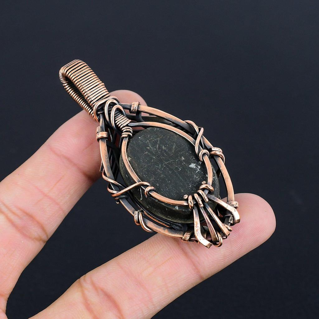 Abalone Shell  999 Copper Wire Wrapped Pendant, Handmade Gemstone Pendant Jewelry, Gifts For Wife Brand New Pendant