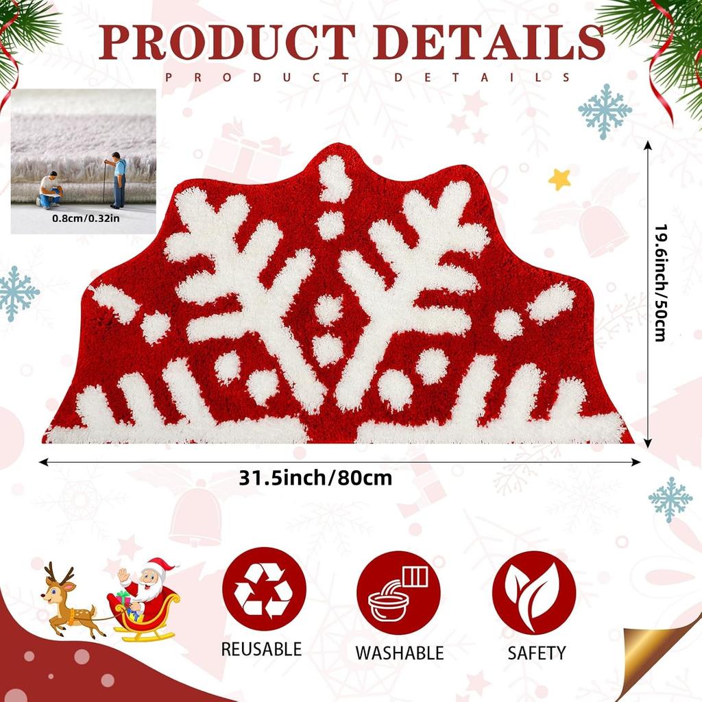 Special Christmas Imitation Cashmere Carpet Soft Non-Slip Winter Bedroom Bathroom Foot Mat Home Decor Welcome Door Mat