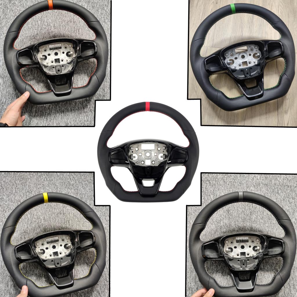 Fit for Ford Transit Custom 2019+ Perforated Leather Steering Wheel Replacement