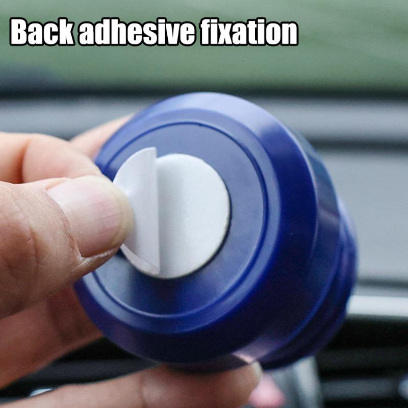 Car Solar Powered Air Freshener Ornament RV Truck Rotating Dual-ring Vision Levitation Aromatherapy with Wooden Fragrance Tablet