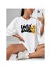 Smile Club Cartoon Printing T-Shirt Women Summer Cool Tshirts Hip Hop Cotton Tee Clothes Soft Casual Fashion Short Sleeve Female