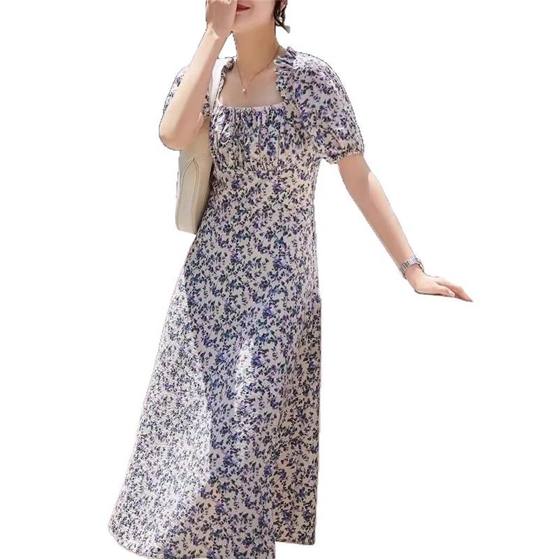 Sexy šaty pro ženy Letní Trendy Boho Květinový Potisk Krátký Rukáv Šaty Svodné Odhalená Ramena Délka Ke Kolenům Šaty Pro Ženu