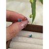 999 silver blue drop glaze butterfly pair
