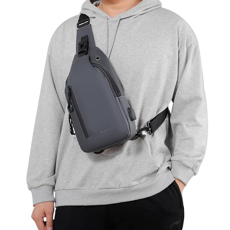 Borsa A Tracolla Uomo Impermeabile – Leggera Con Strisce Riflettenti, Per Viaggi, Sport E Tempo Libero - 4