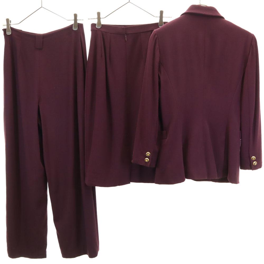 Celine Made In France 3 Piece Jacket Setup 38 Bordeaux Women Used