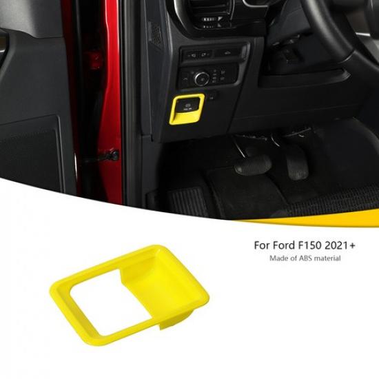 Yellow Inner Handbrake Switch Panel Trim Cover For Ford F150 2021+ Accessories