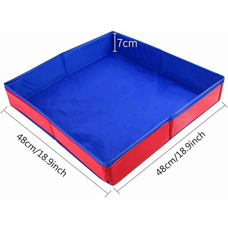 

Складная песочница из ткани Оксфорд, детские игрушки для игр на открытом воздухе 50*50 см, портативная игровая песочница, пляжные игрушки чёрный