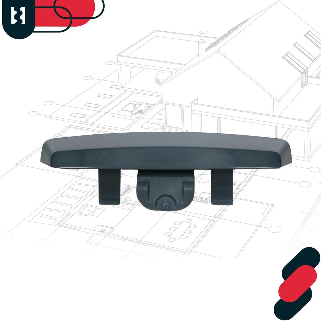 Drainage Cap For Pvc Windows, Anthracite Cover, 36 Mm, Set Of 10